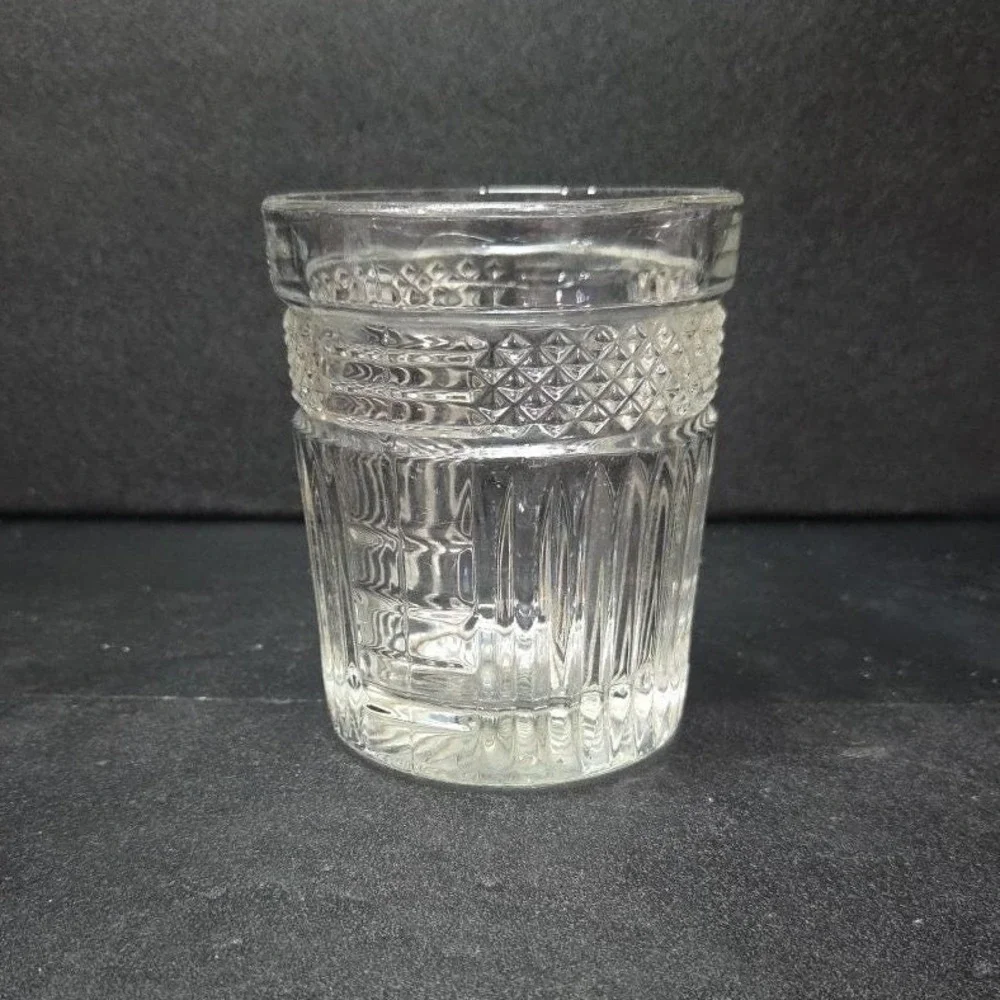 Libbey Radiant Lowball Tumbler, Double Old Fashioned Glass Vintage Clear Barware